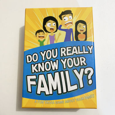 가족 카드 마분지 종이 게임 카드 2.5 *3.5에 대한 200이지 질문