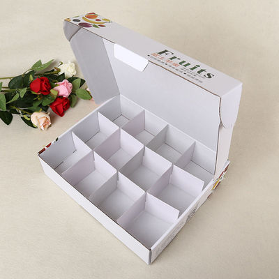 과일 포장을 위한 생물 분해성 3x4 분리된 쟁반 백색 물결 모양 상자